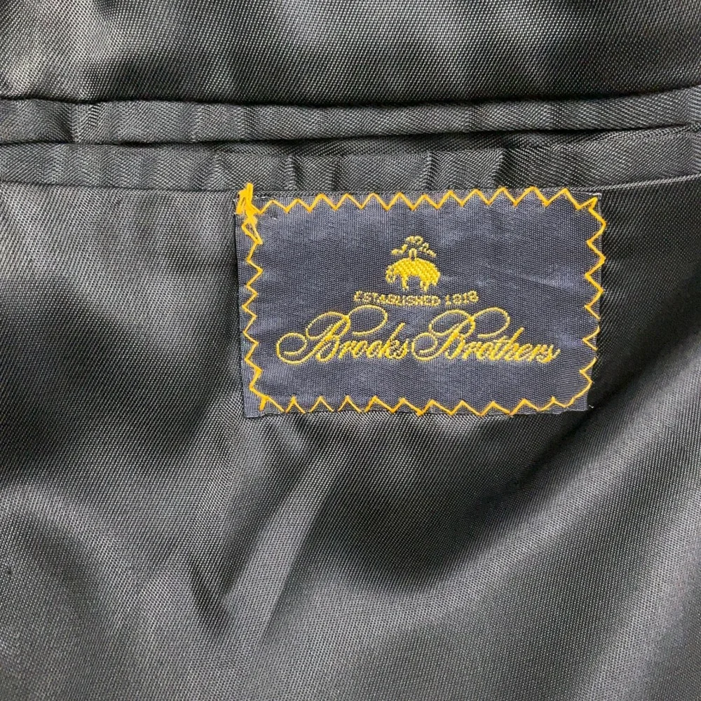 Brooks Brothers Suit Mens 45R Black Tuxedo Peak Satin Formal Wedding USA VTG USA